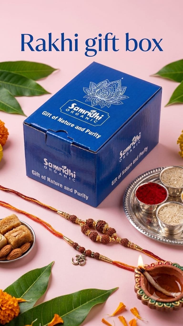Divine Rakhi Gift Hamper – A Blend of Tradition, Wellness & Sweetness - Image 3