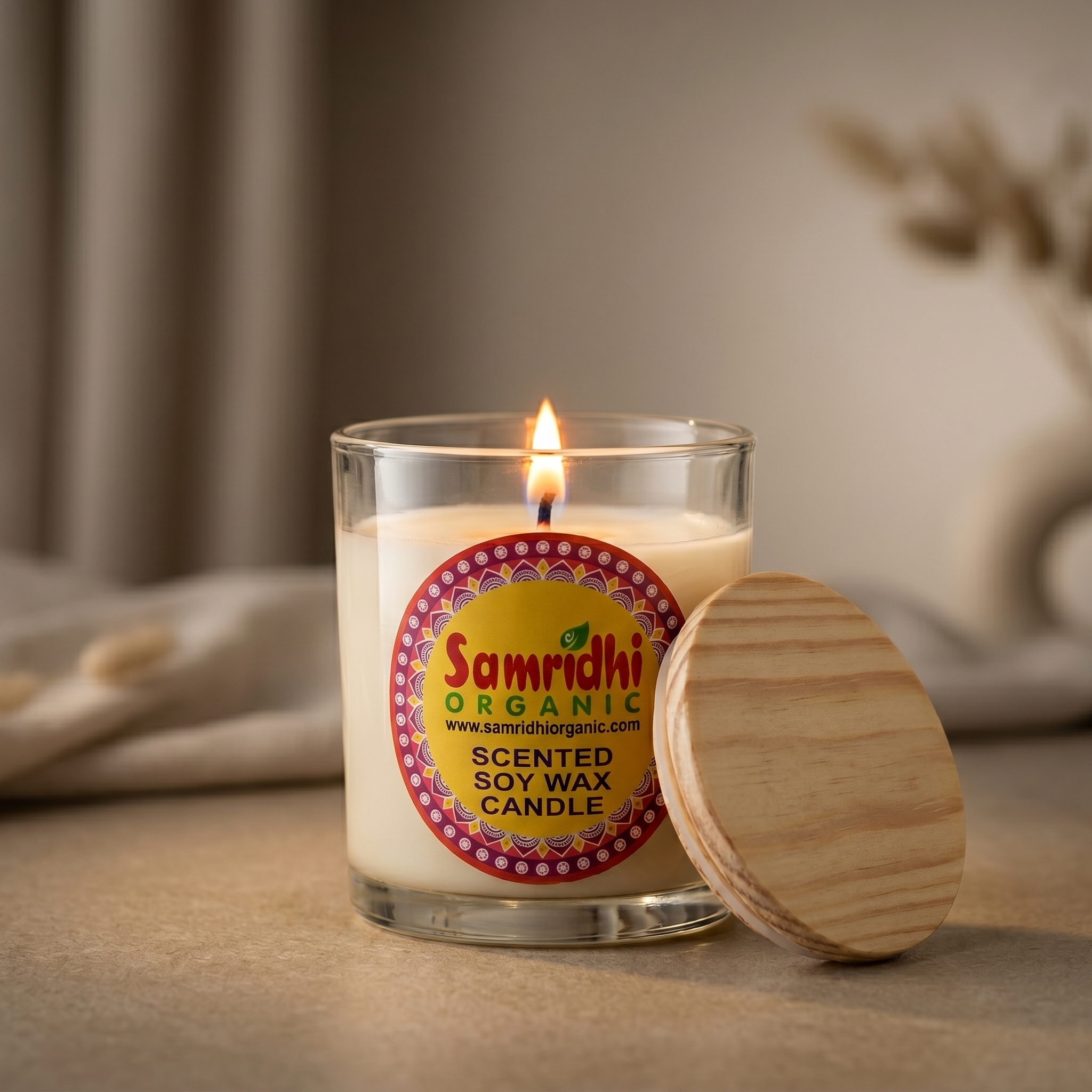 Samridhi Organic Premium Scented Soy Wax Candle