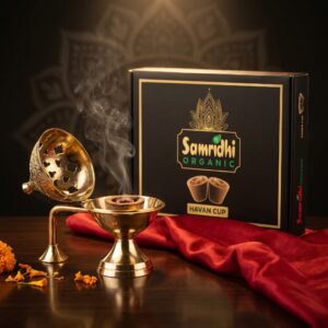 Samridhi Organic Brass Hawan Cup Burner (with Hawan Cup)