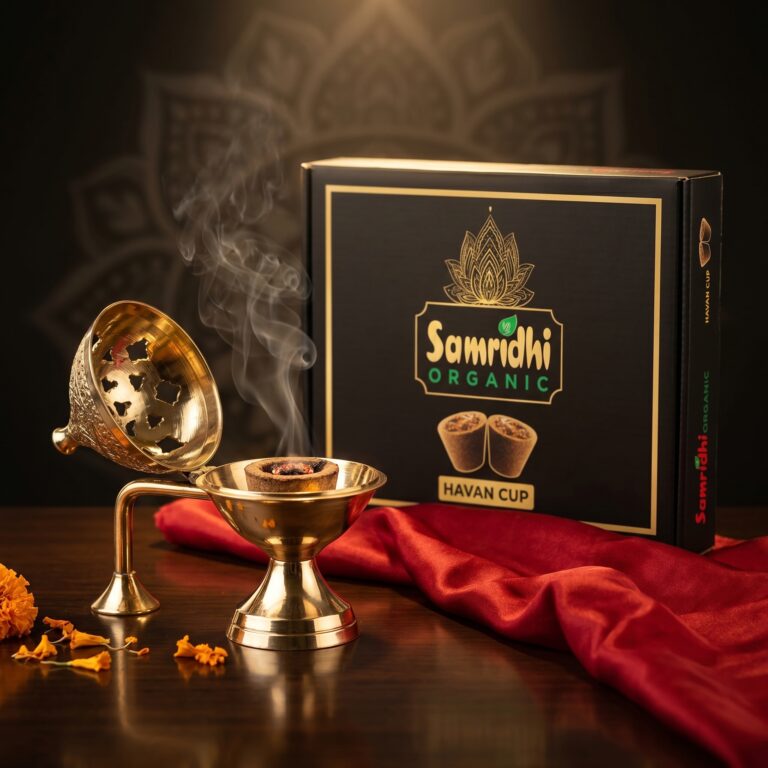 Samridhi Organic Brass Havan Cup Burner (with Havan Cup)