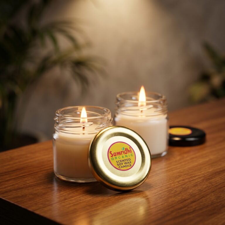 Samridhi Organic Scented Soy Small Jar Candles (Set of 3)